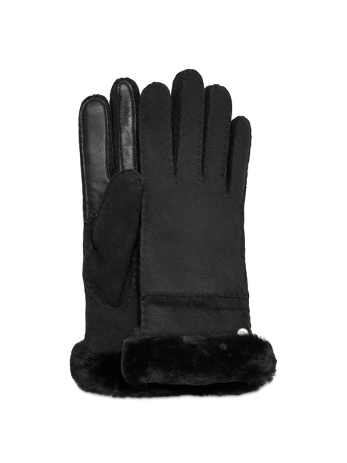 Sheepskin seamed gloves black 