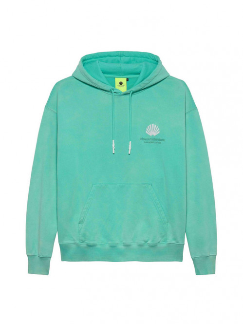 Logo hoodie green frost 