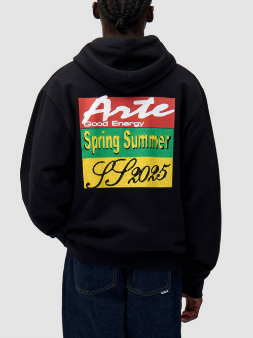 3 Colors print hoodie black 