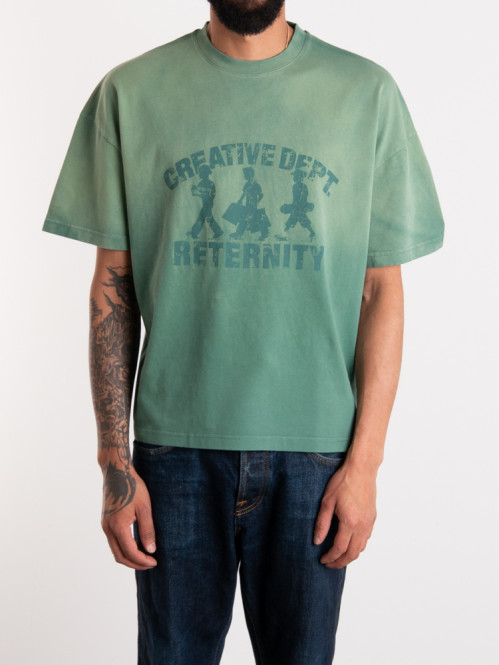 Creative dept logo t-shirt washed green 