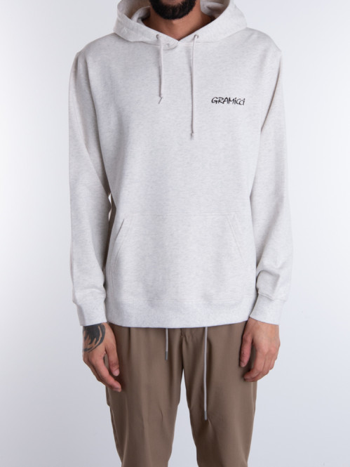 gramicciFlower hooded sweat ash heather