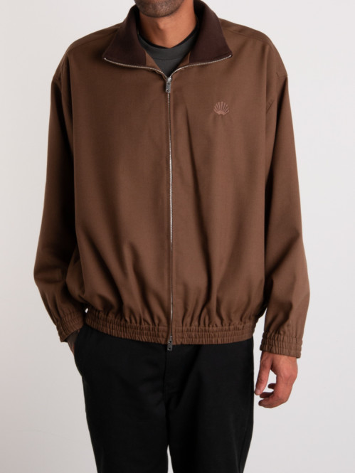 Wool track jacket brown 