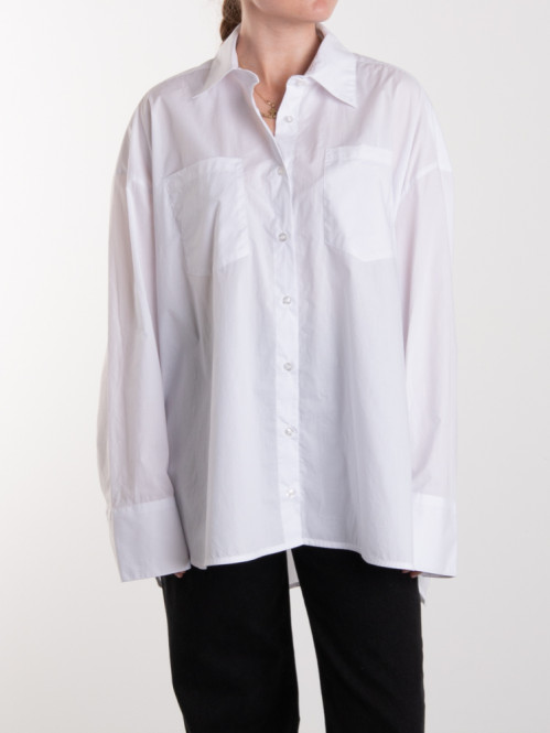Poplin oversized shirt white 