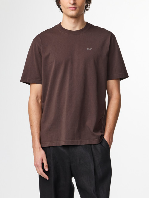 Adam emb t-shirt coffee 