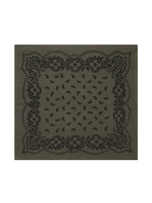 Adelina paisley knit scarf army OS