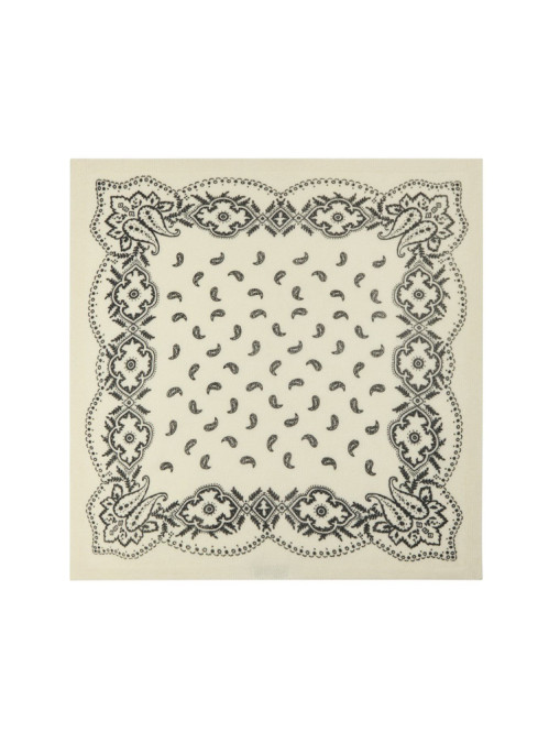 Adelina paisley knit scarf off white OS
