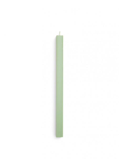 Square candle dusty green OS