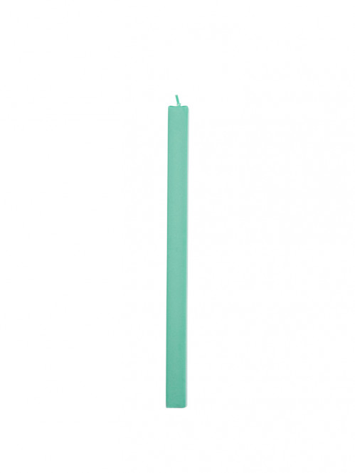 Square candle emerald green 