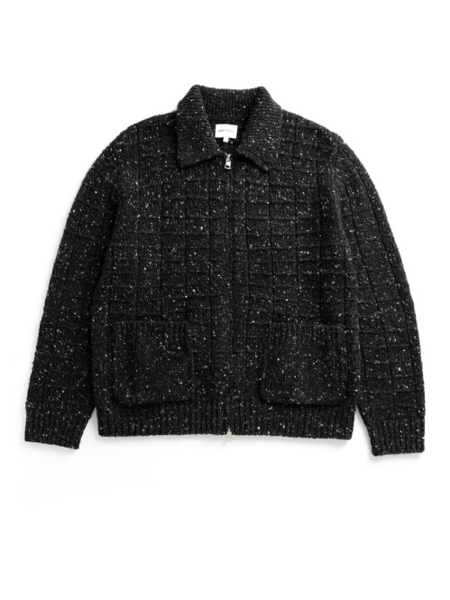 Aldrup donegal square cardigan charcoal 