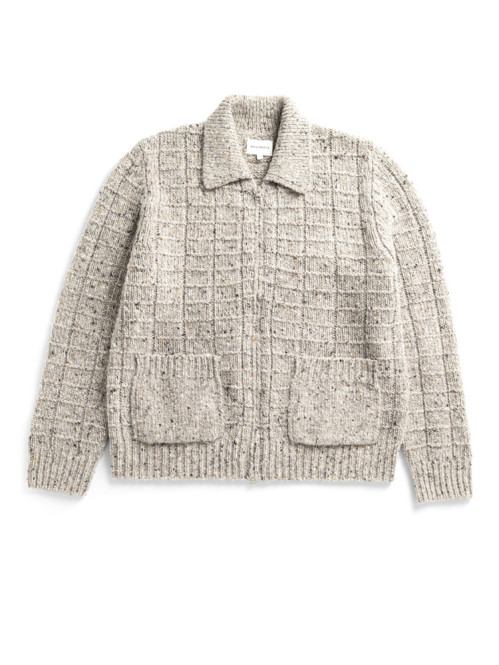 Aldrup donegal square cardigan lt grey mel 