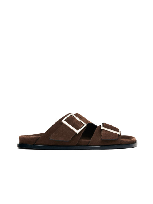 Alba sandals suede brown leather 