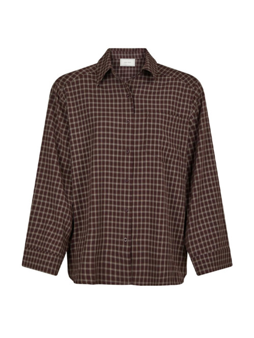 Anella check shirt choco 