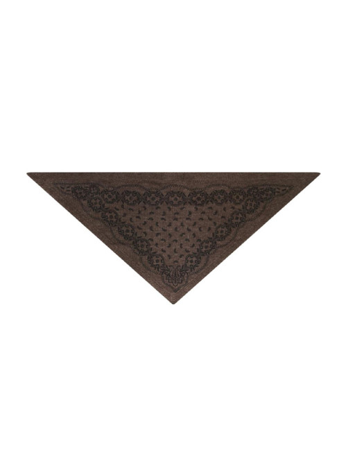 Ariya paisley scarf brown melange 