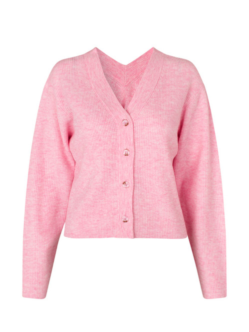 Asato-m hanae knit cardigan begonia pink 