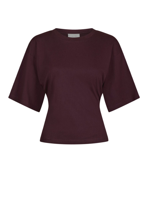 Asha boxy t-shirt bordeaux 