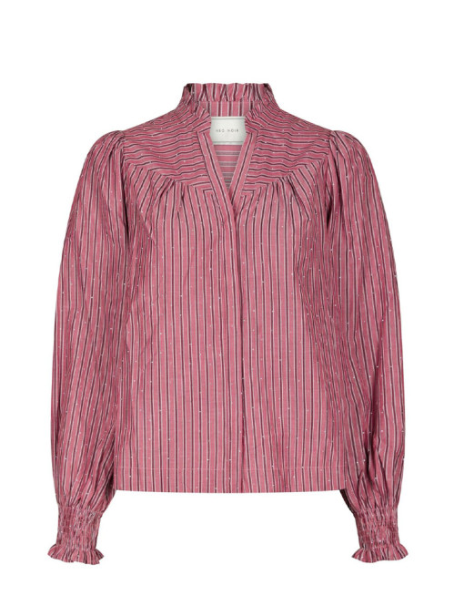 Astrida soft stripe blouse dk rose 