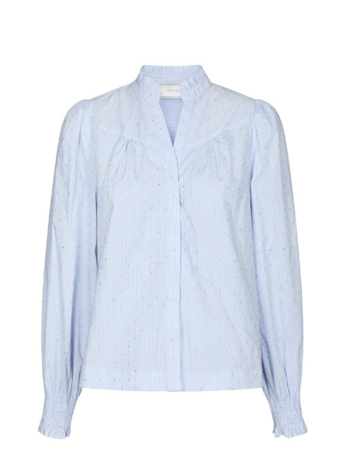 Astrida stripe stone blouse light blue 