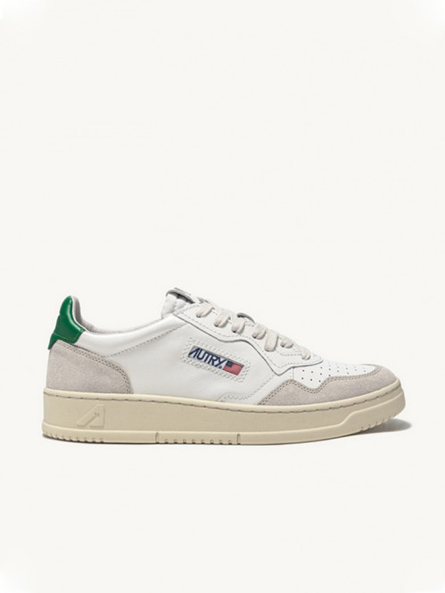 Medalist mens sneaker suede white green 