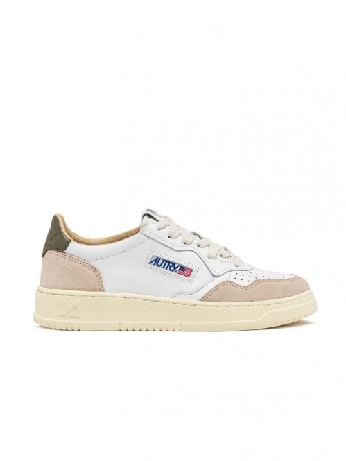 Medalist wmns sneaker suede wht cvrt green 