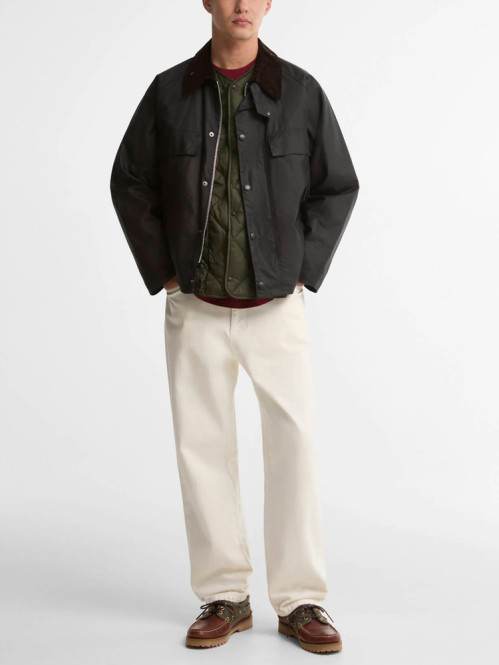Barbour four pocket transport wax jkt navy 