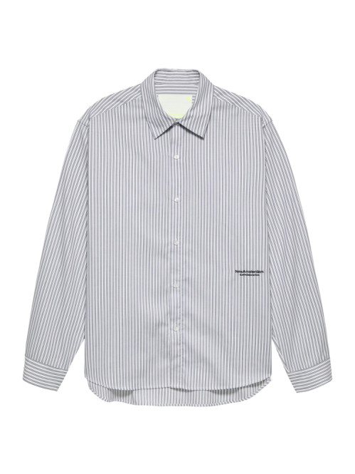 Beach shirt white black stripe 