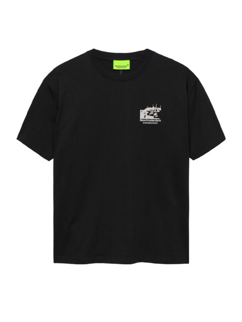 Beach sign tee black 