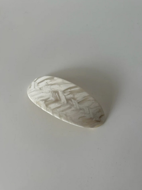 Barrette clip beige swirl 