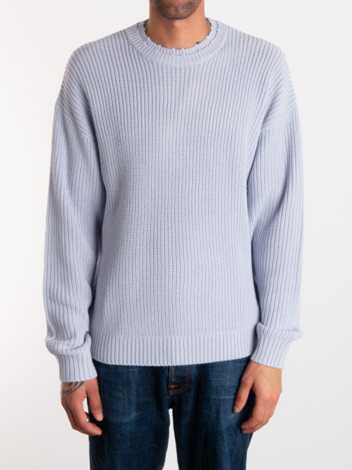 Big logo crewneck knit baby blue 