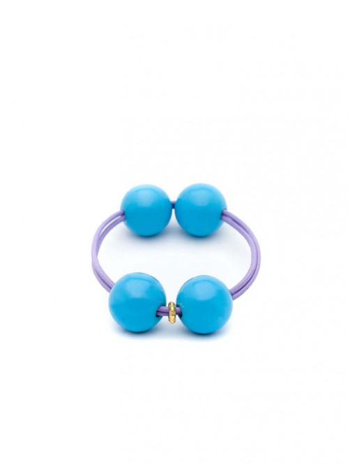 mamaradschaWoody hair ties skyblue/lavender