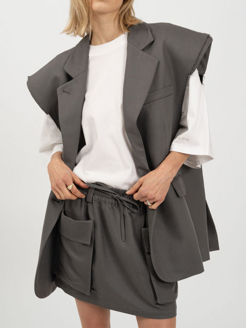 Bobby blazer vest dk grey 
