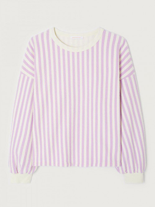 Boby 03ai pullover rayures parme 