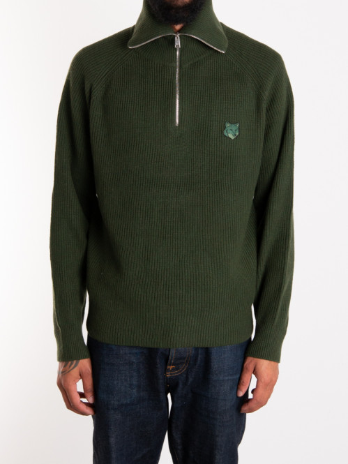 Bold fox head half zip ranger green 