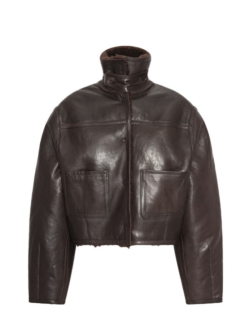 Bonded leather jacket mole 