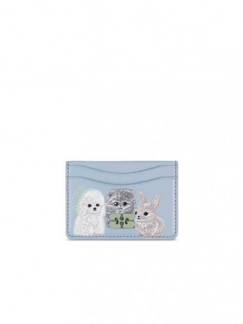 Bou card holder animals chambray 