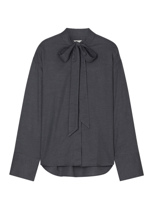 Bow tie shirt dk grey melange 