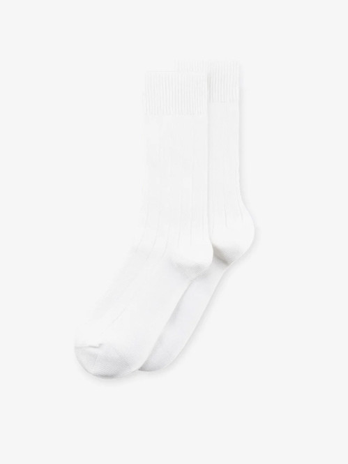 Bykle cordura wide rib socks white 