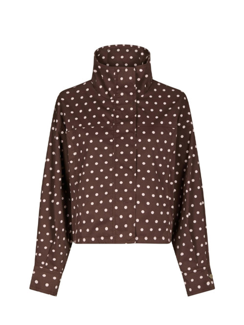 Callisa dot jacket brown 