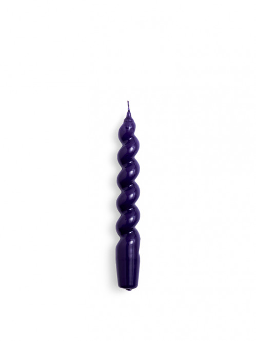Candle spiral purple 