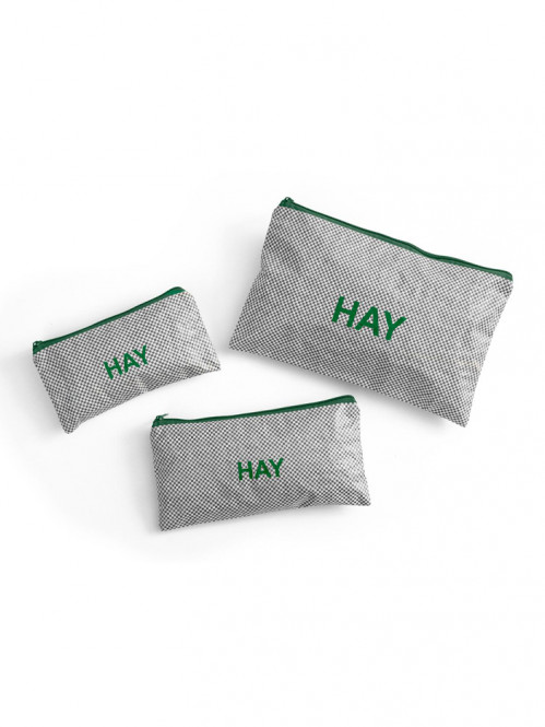 Candy mono wash bag set of 3 grey 