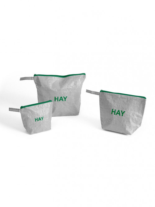 Candy mono wash bag m set of 3 grey 