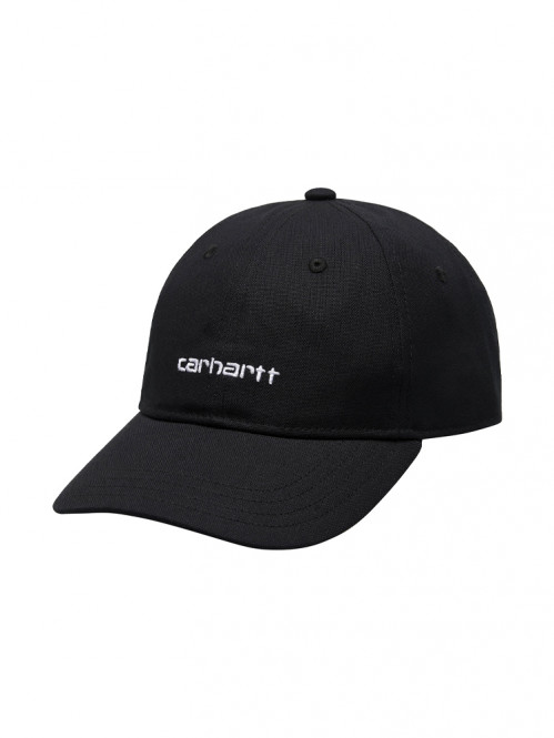 Canvas script cap black 