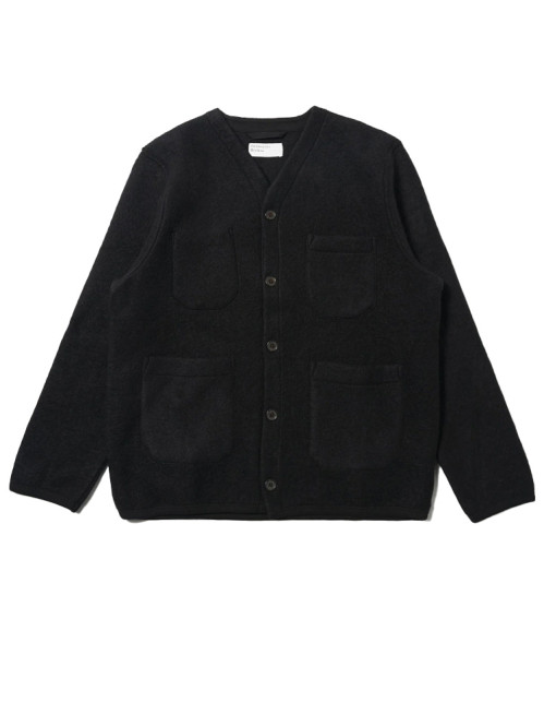 Cardigan wool fleece black L