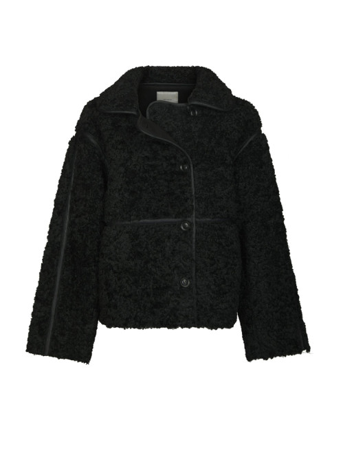 Castor faux fur jacket black 