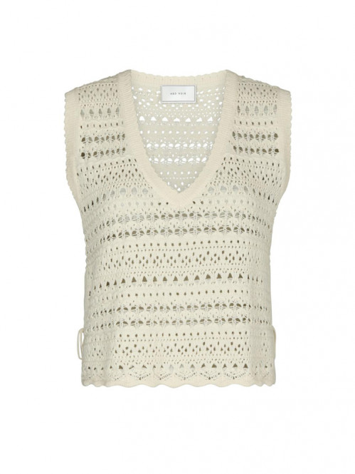 Catana crochet knit top creme 