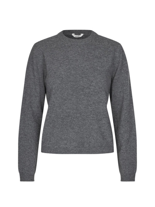 Christin-m aurely knit pullover dk grey mel 