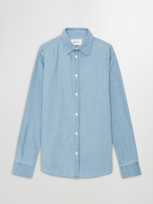 Colby shirt bleach indigo 