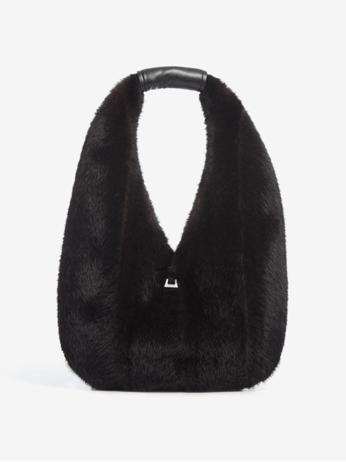Colette shaved mink bag noir multi 