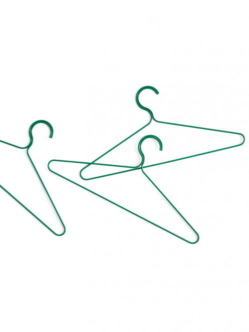 Colour hanger set of 3 jungle green 