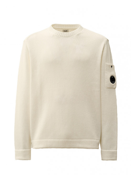 Compact cotton lens knit gauze wht 