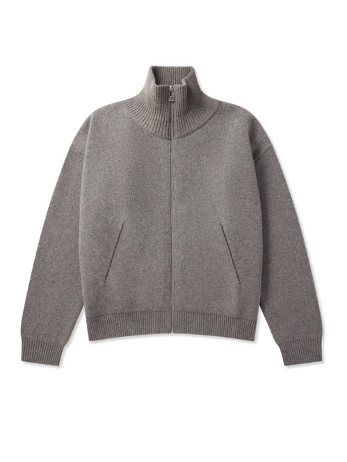 Core zip-up sweater grey mel 